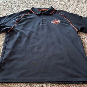 Harley-Davidson Men's Polo Shirt with Orange Trim